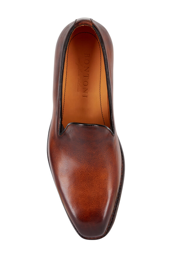 Bontoni Domino Bruciato Medium Brown Leather Loafer - view 3