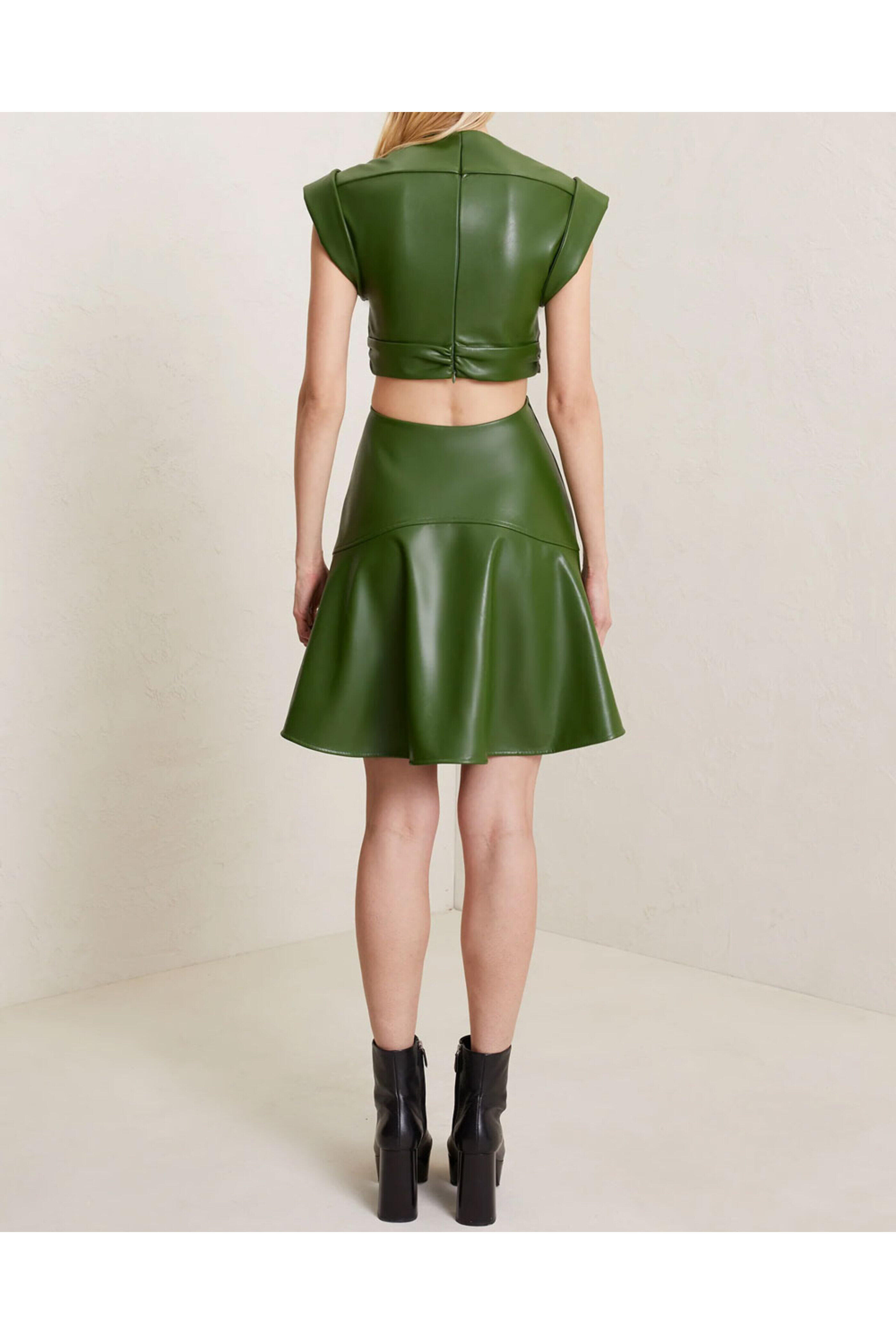 A.L.C. - Forest Vegan Leather Lexi Mini Dress