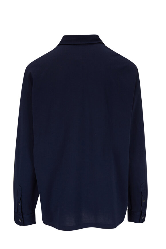 Ralph Lauren Purple Label - Navy Long Sleeve Polo 