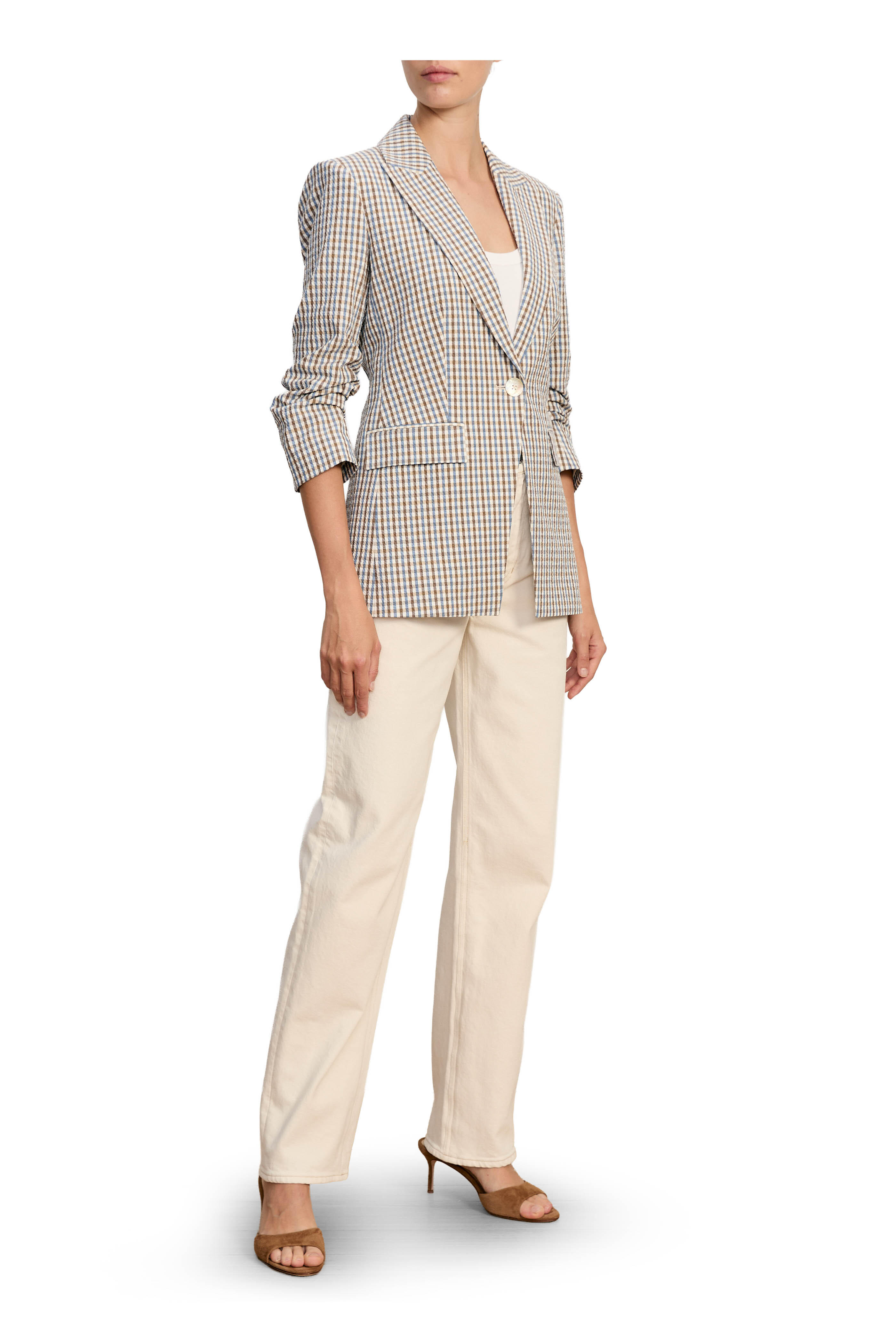 Veronica Beard - Clayton Acorn Multi Seersucker Dickey Jacket