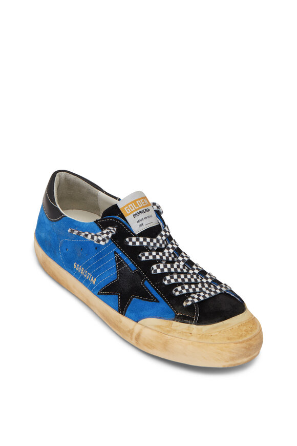 Golden Goose - Super-Star Bluette & Black Suede Low Top Sneaker 