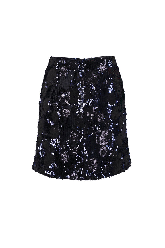 Dorothee Schumacher - Shimmering Attraction Dark Navy Sequin Mini Skirt