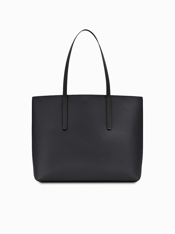 Fendi - Black Grained Leather Logo Shopper