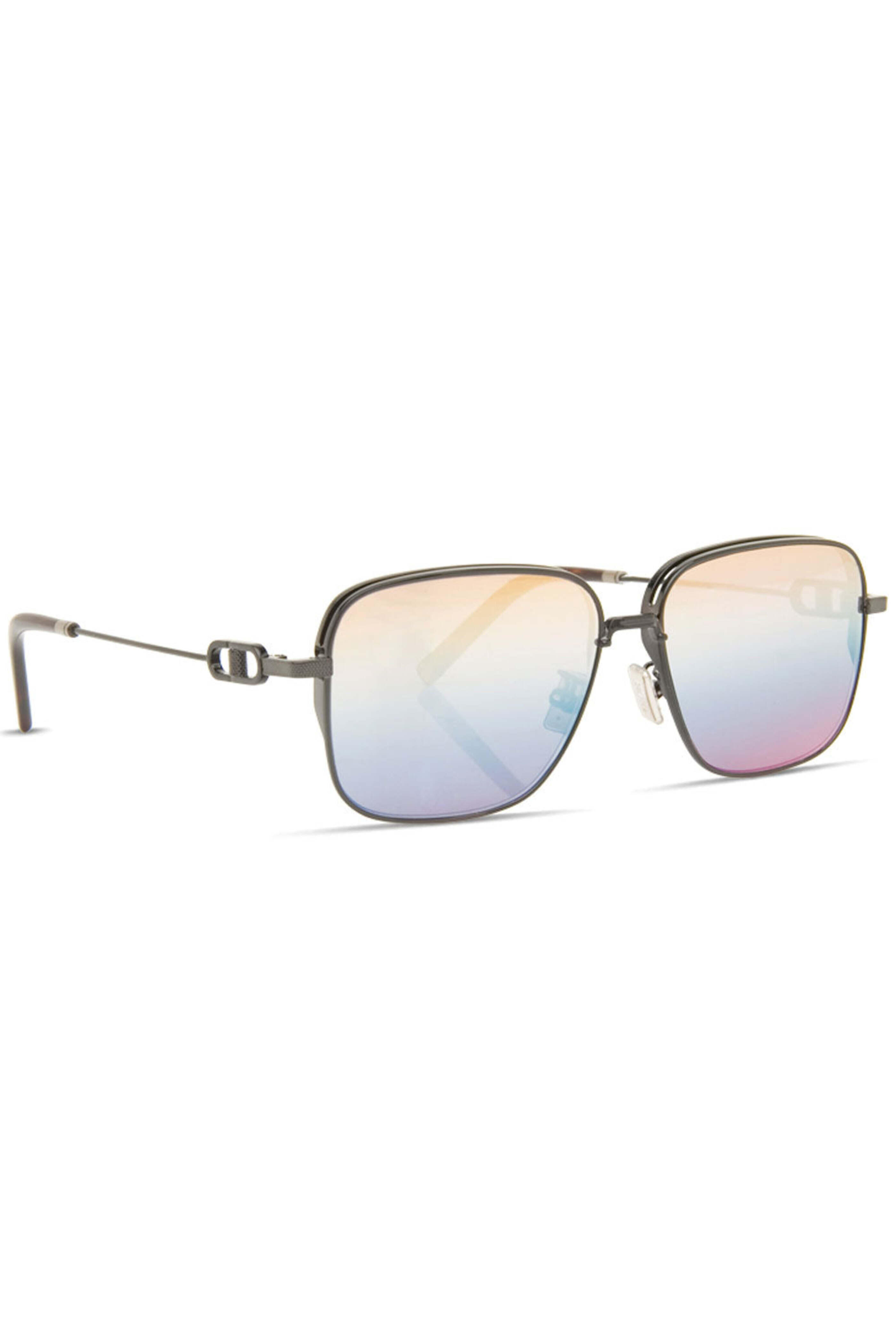 Dior - Silver Metal Multicolor Lens Sunglasses