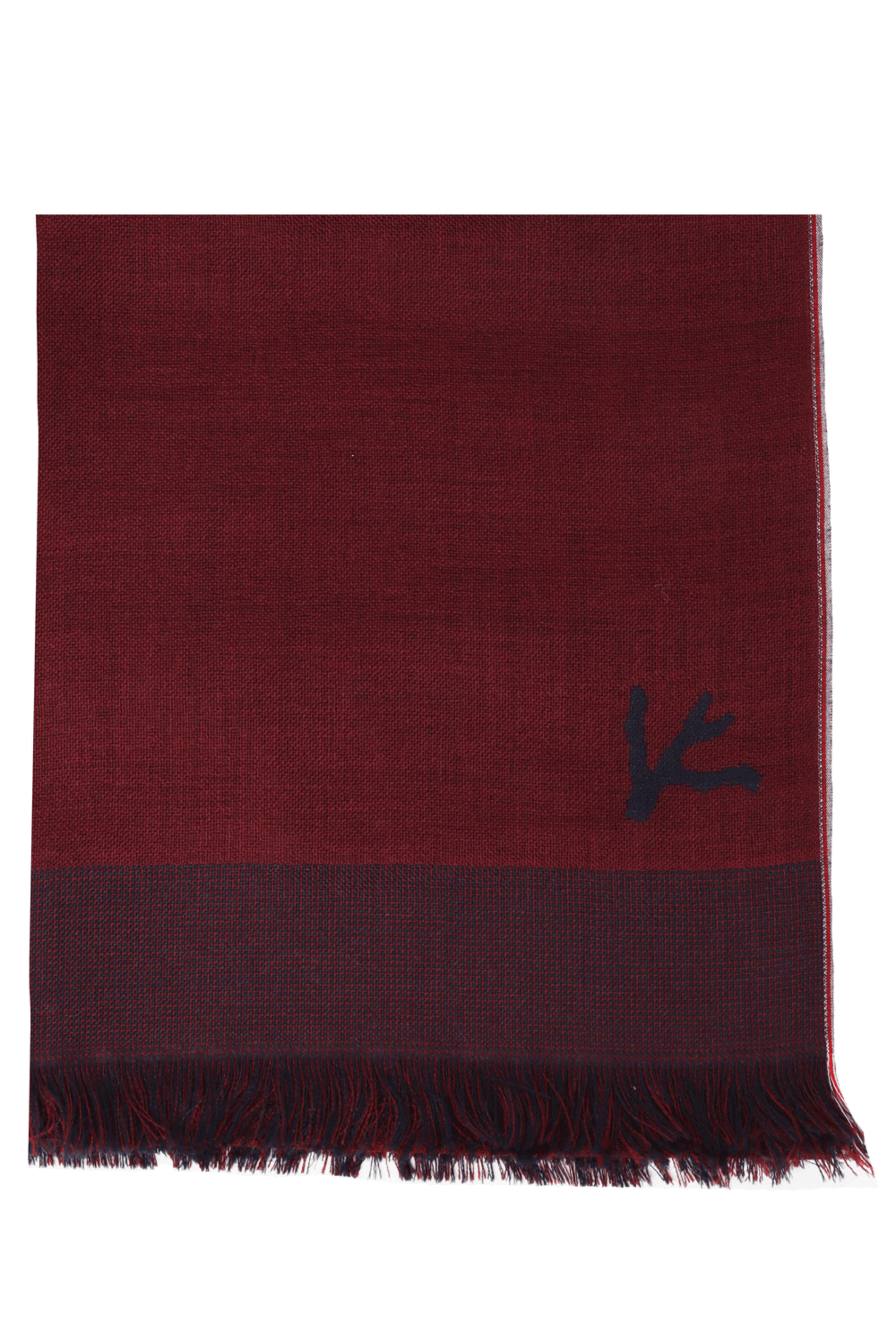 Isaia - Maroon and Navy Fantasia Scarf