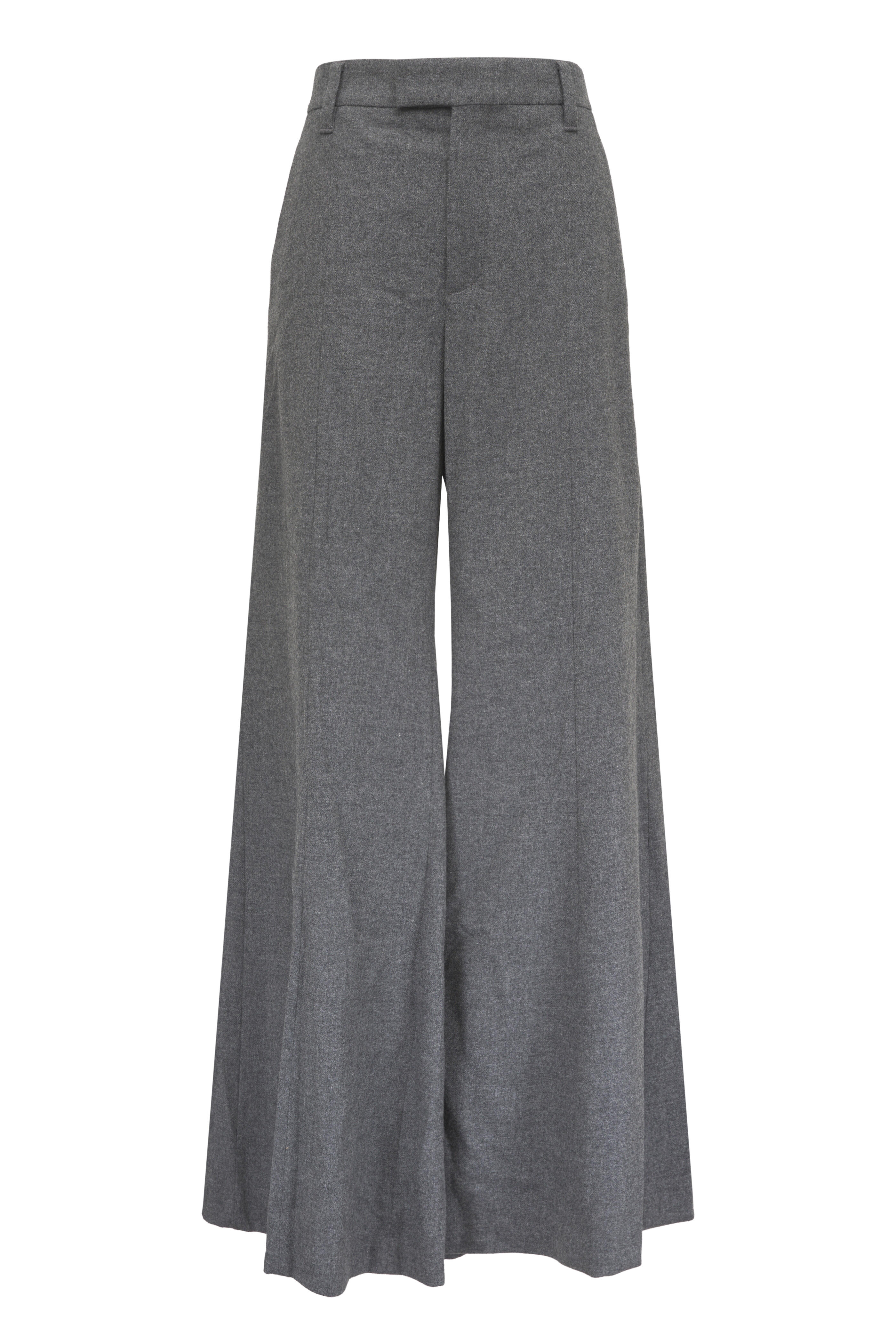 Brunello Cucinelli - Anthracite Flannel Wide Flare Pant - view 1