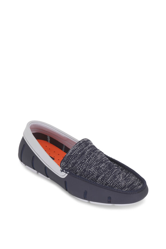 Swims - Navy Blue & Alloy Classic Venetian Loafer