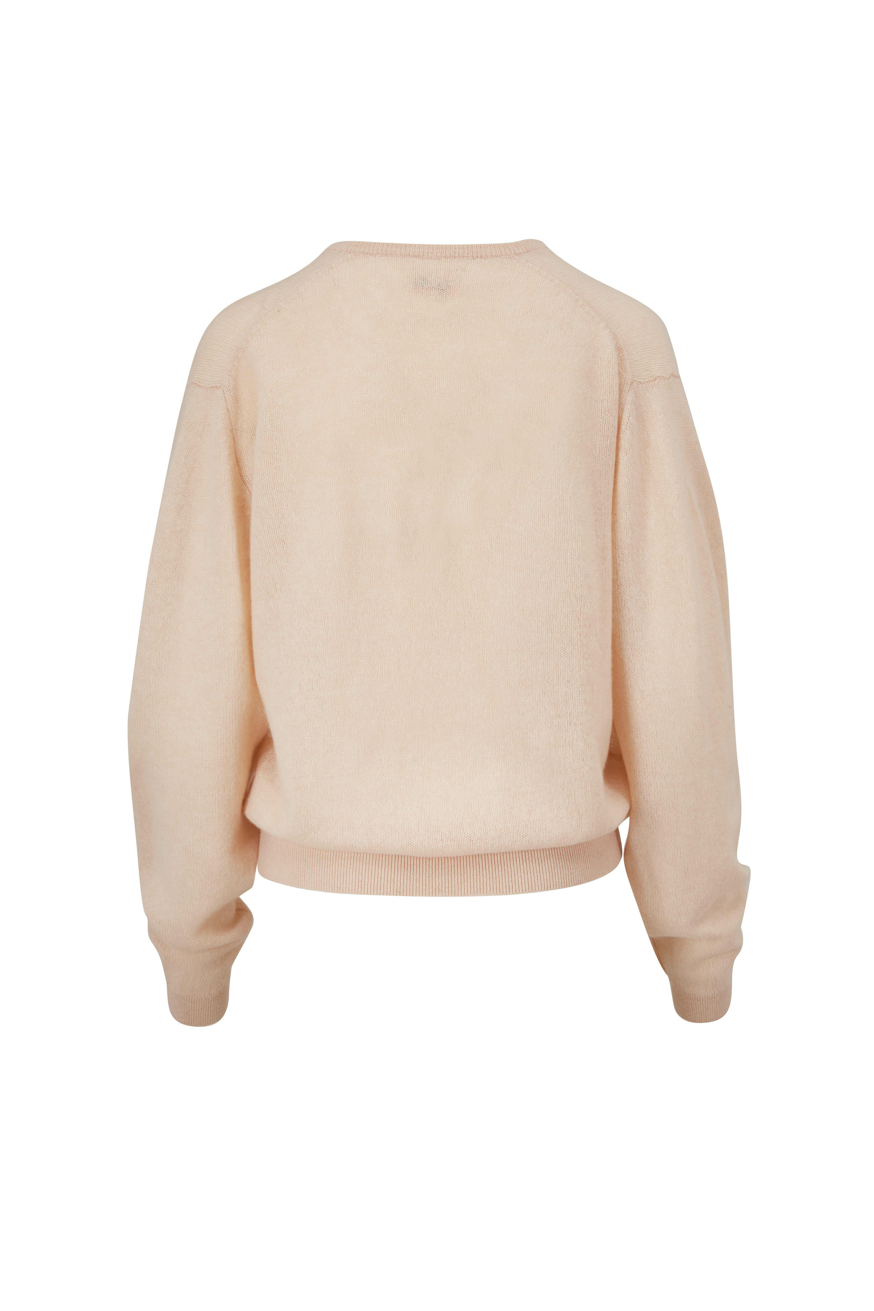 Khaite - Sam Custard Basic V-Neck Pullover | Mitchell Stores