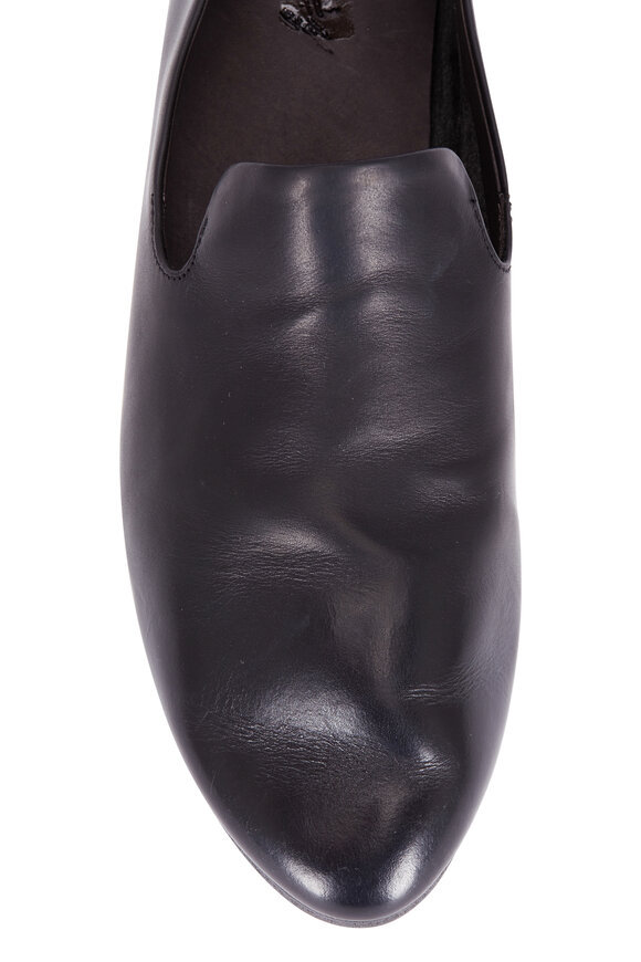 Marsell - Black Leather Back-Zip Loafer