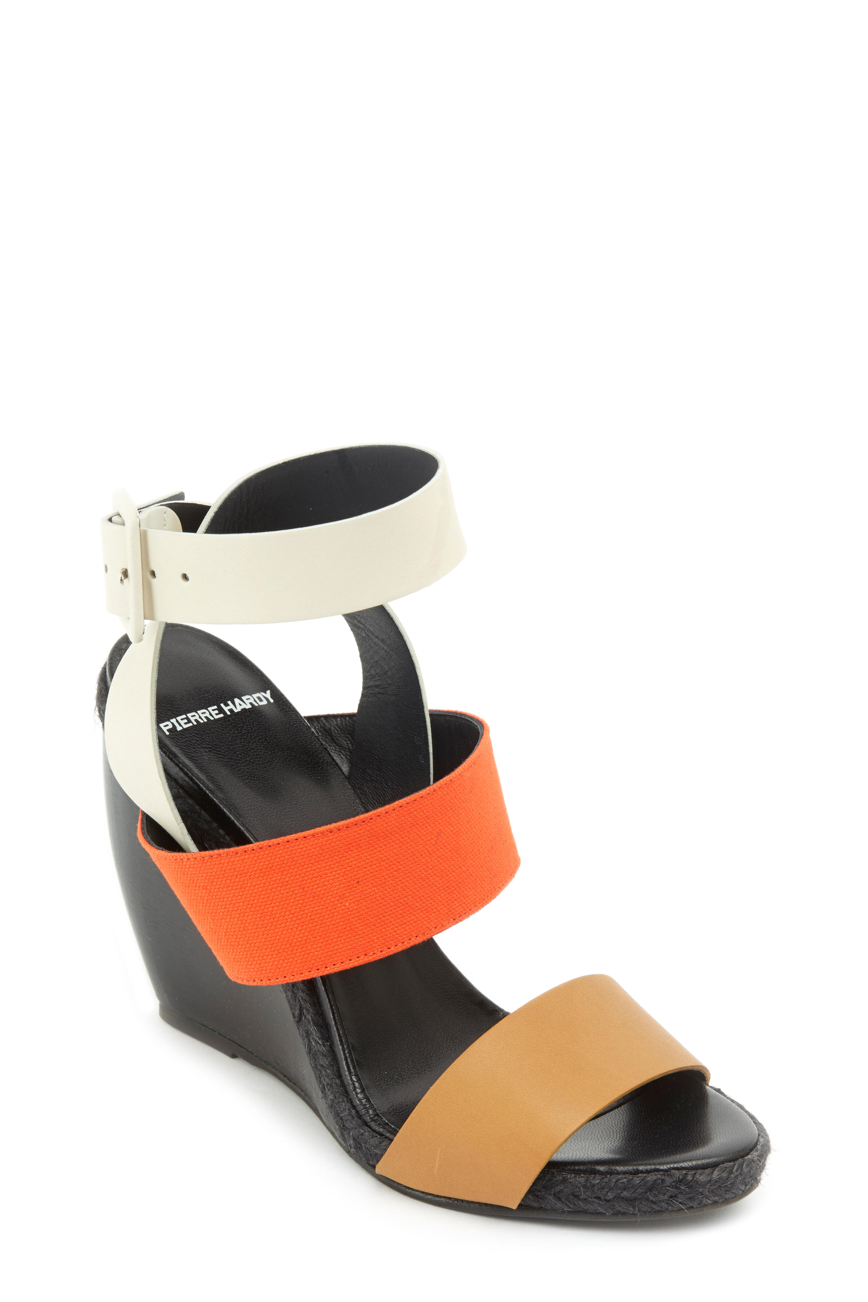 Pierre Hardy - Tricolor Calf Leather Strappy Wedges