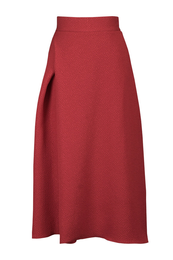 Edeline Lee Plait Carmine Bubble Jacquard Midi Skirt - view 1