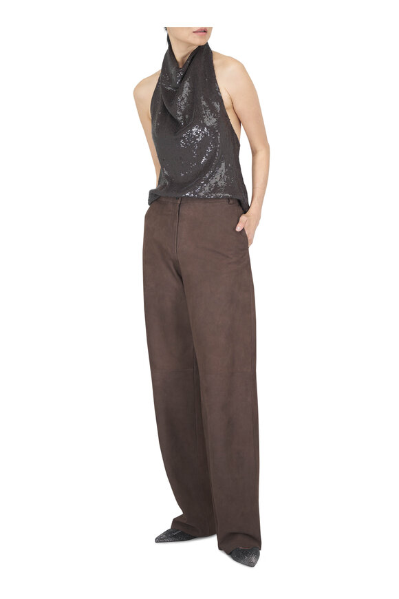 Antonelli Perlage Brown Suede Pant - view 5