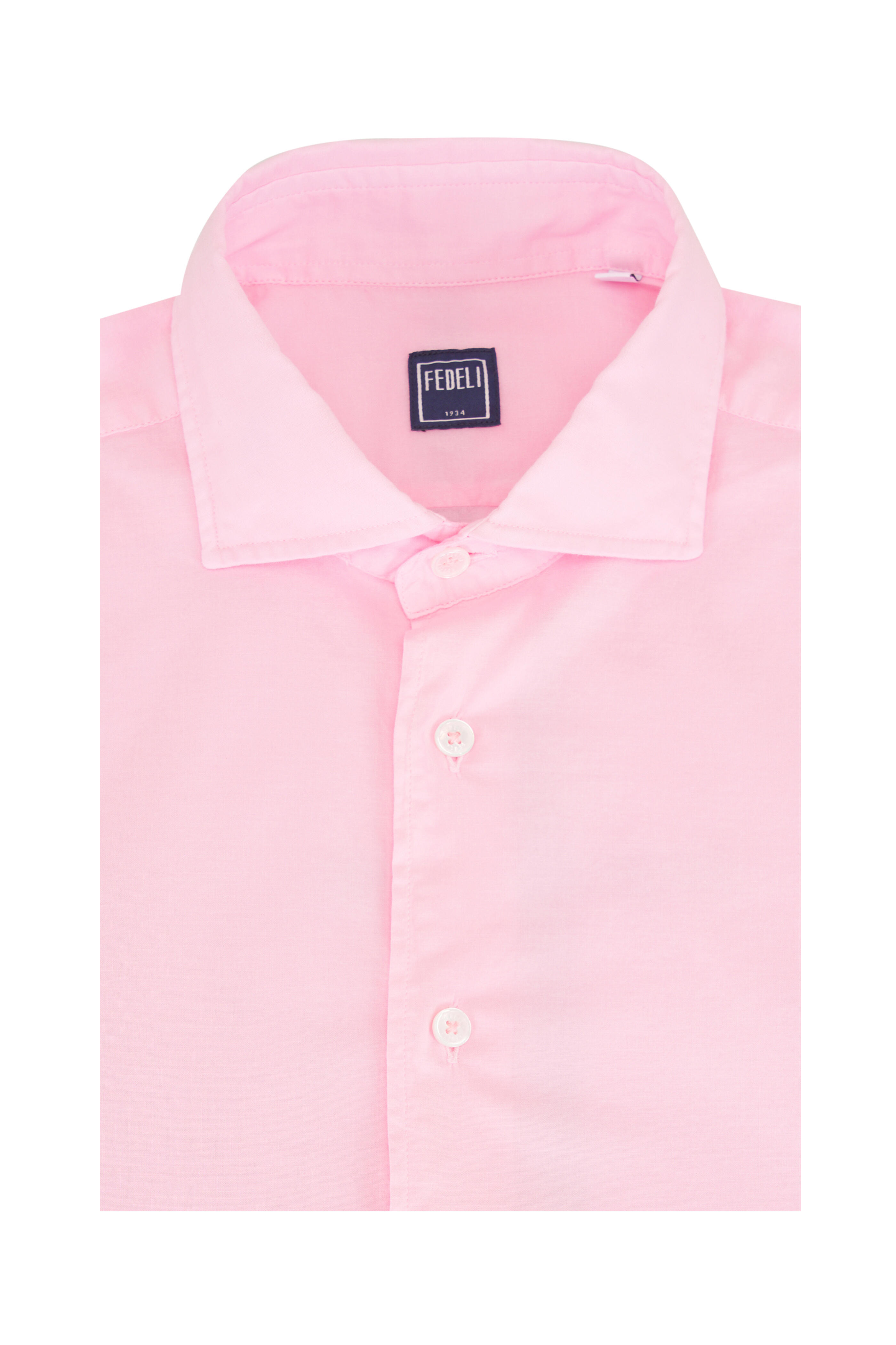 Fedeli - Light Pink Cotton Sport Shirt - view 1
