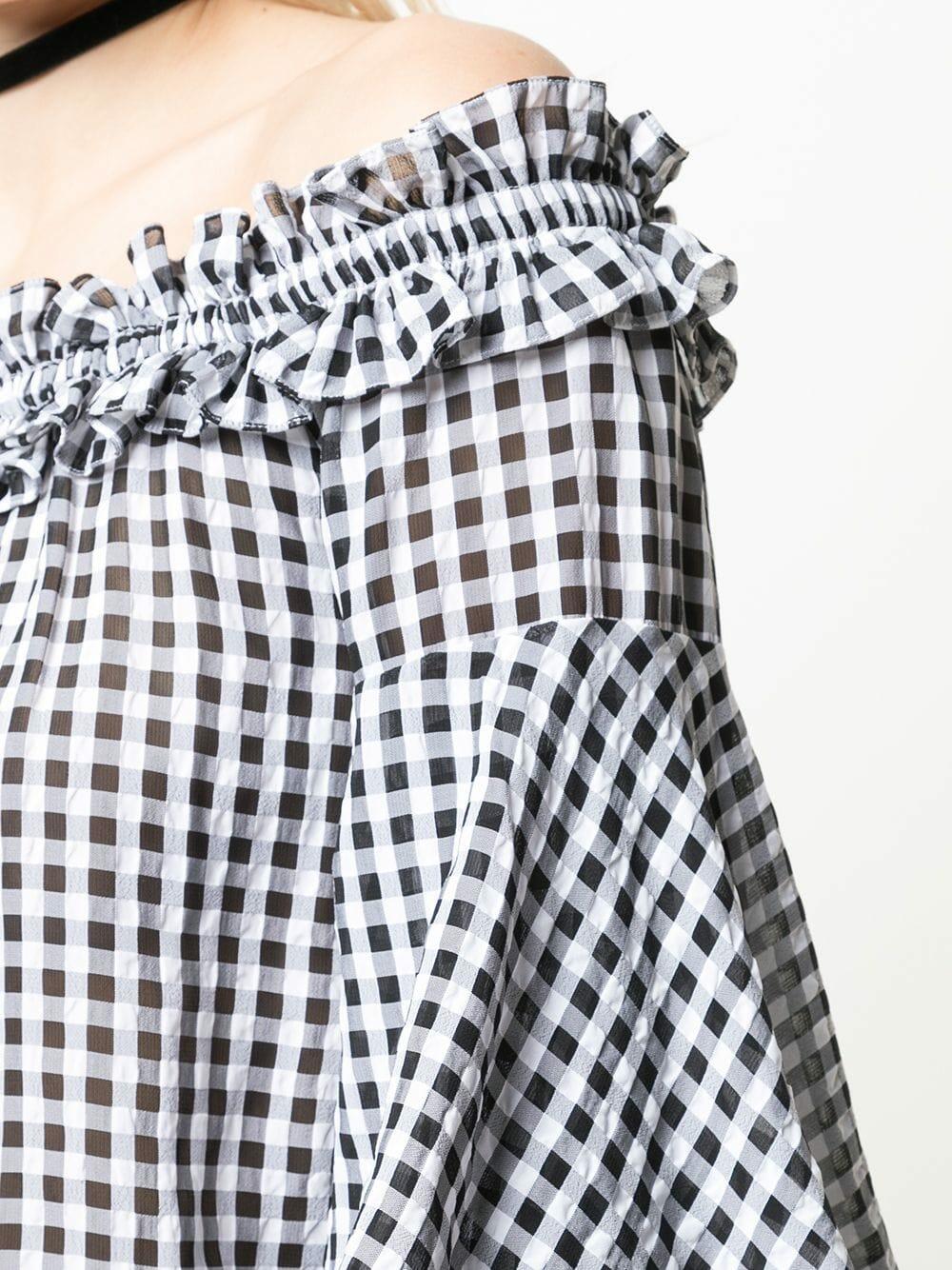Michael Kors Collection - Black & White Gingham Off-The