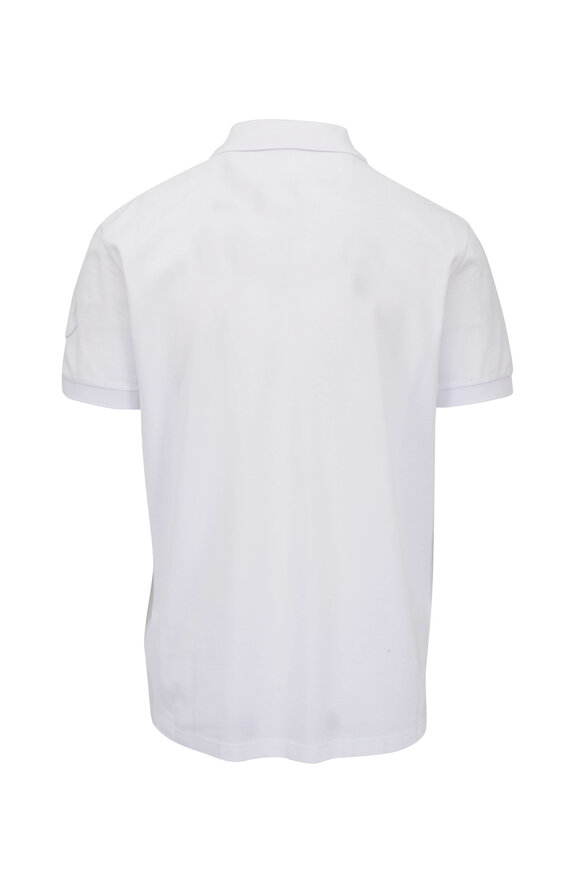 Moncler - White Stretch Short Sleeve Polo