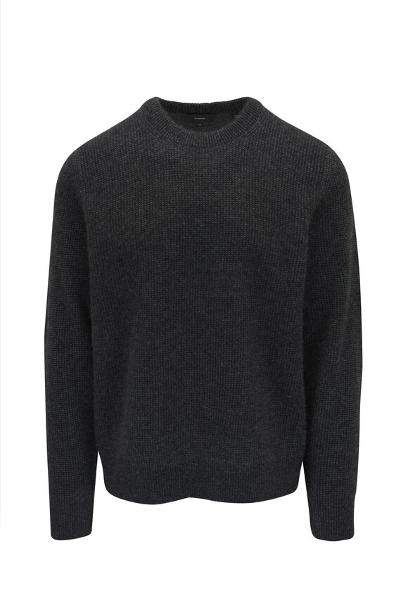 Vince Dark Heather Gray Cashmere Crewneck Sweater