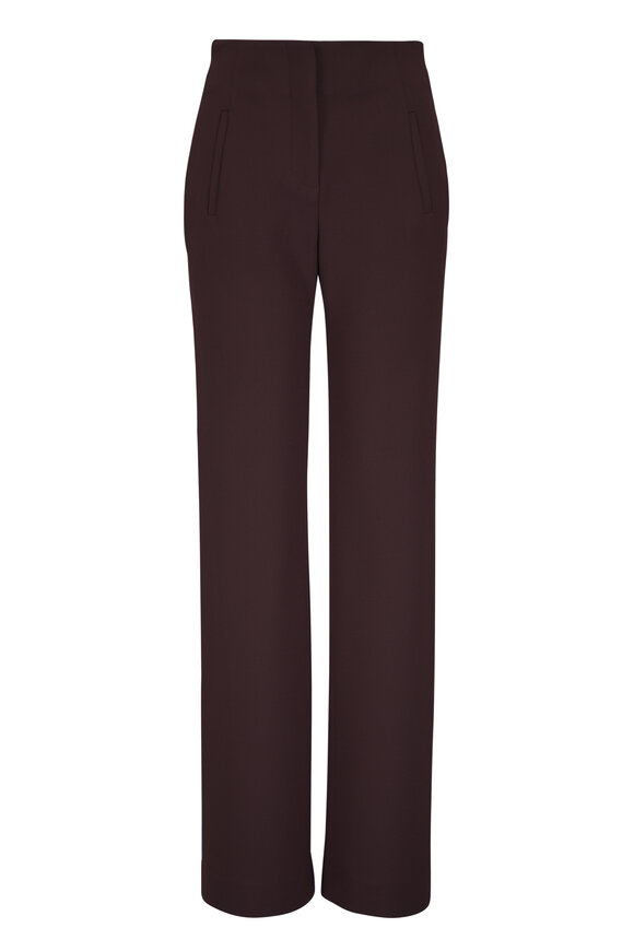 Veronica Beard Carys Brown Straight-Leg Pant - view 1