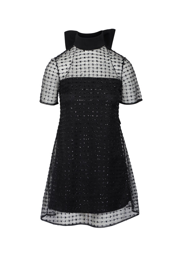 Staud Ilana Stardust Onyx Mini Dress