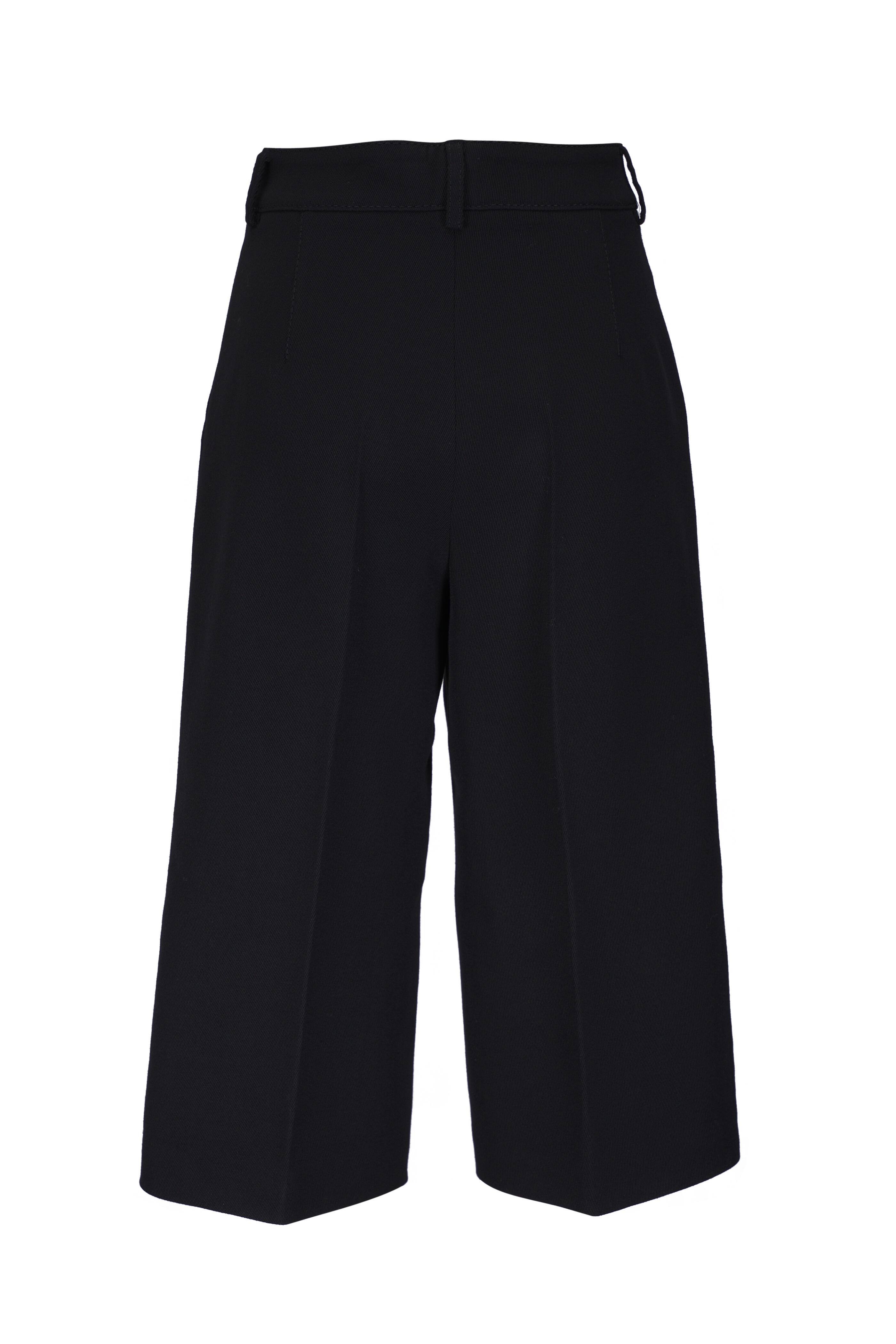 Akris Punto - Chiana Black Wide Leg Bermuda Pant