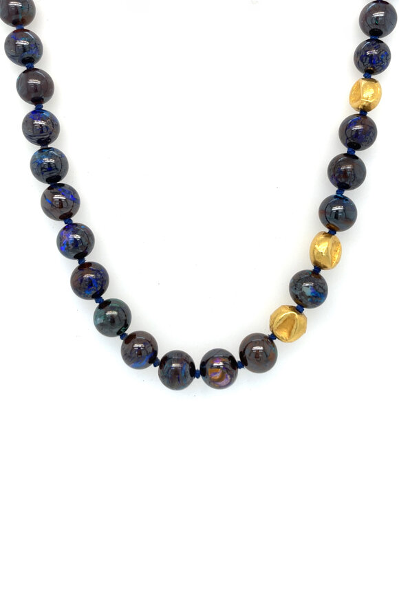 Ellen Hoffman 20k Yellow Gold & Boulder Opal Necklace - view 1