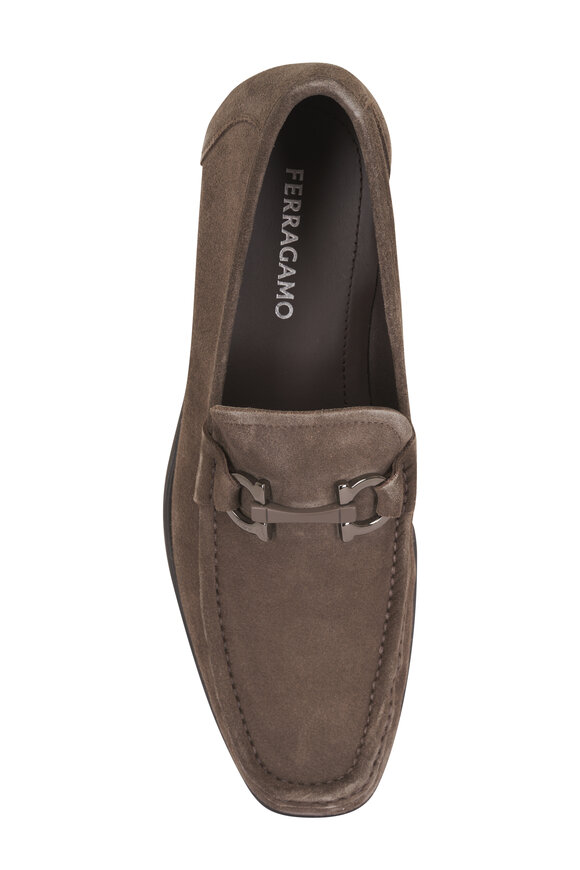 Ferragamo Grandioso 2 Gray Suede Loafer - view 3