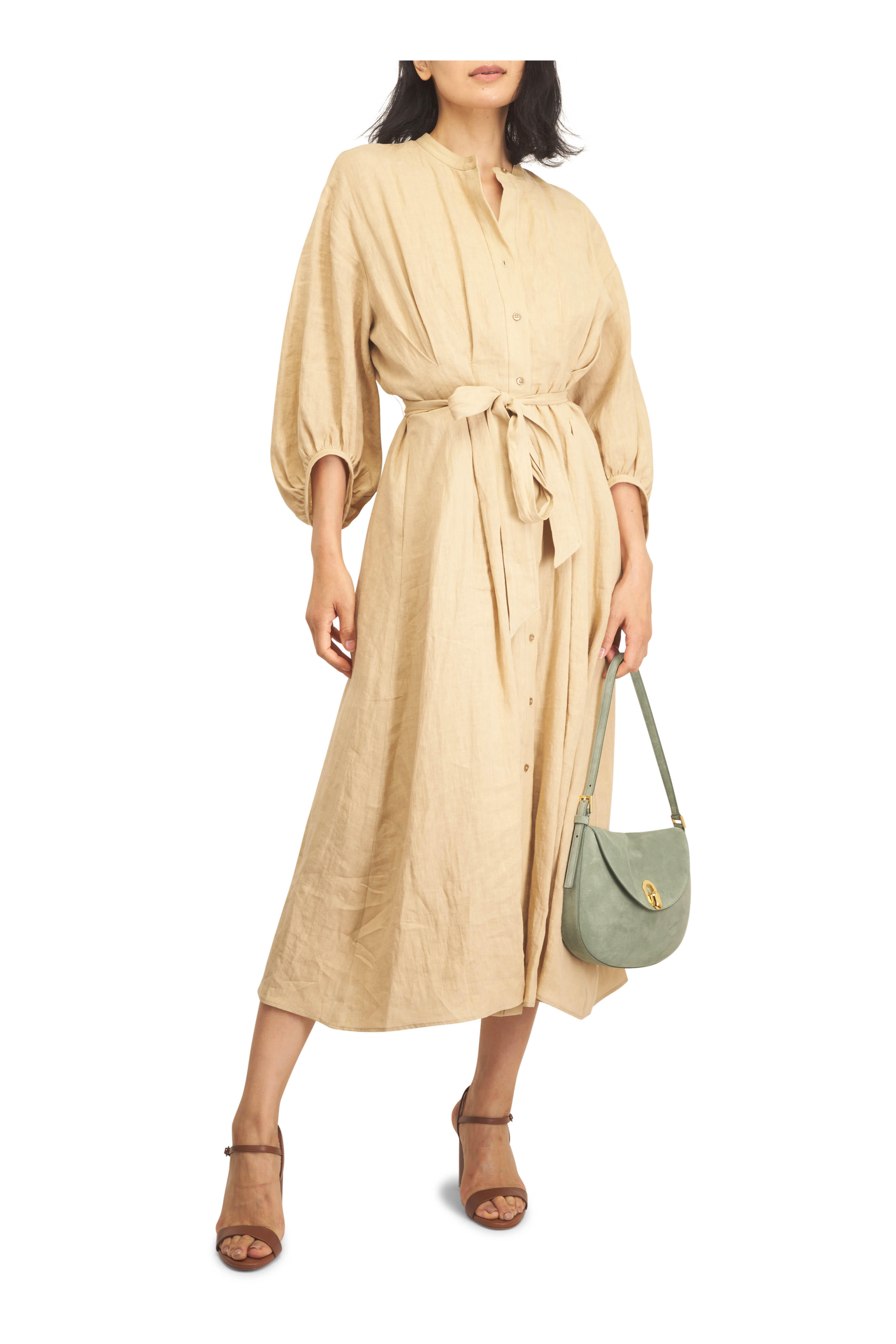 Savette - Small Tondo Cactus Suede Hobo - view 7
