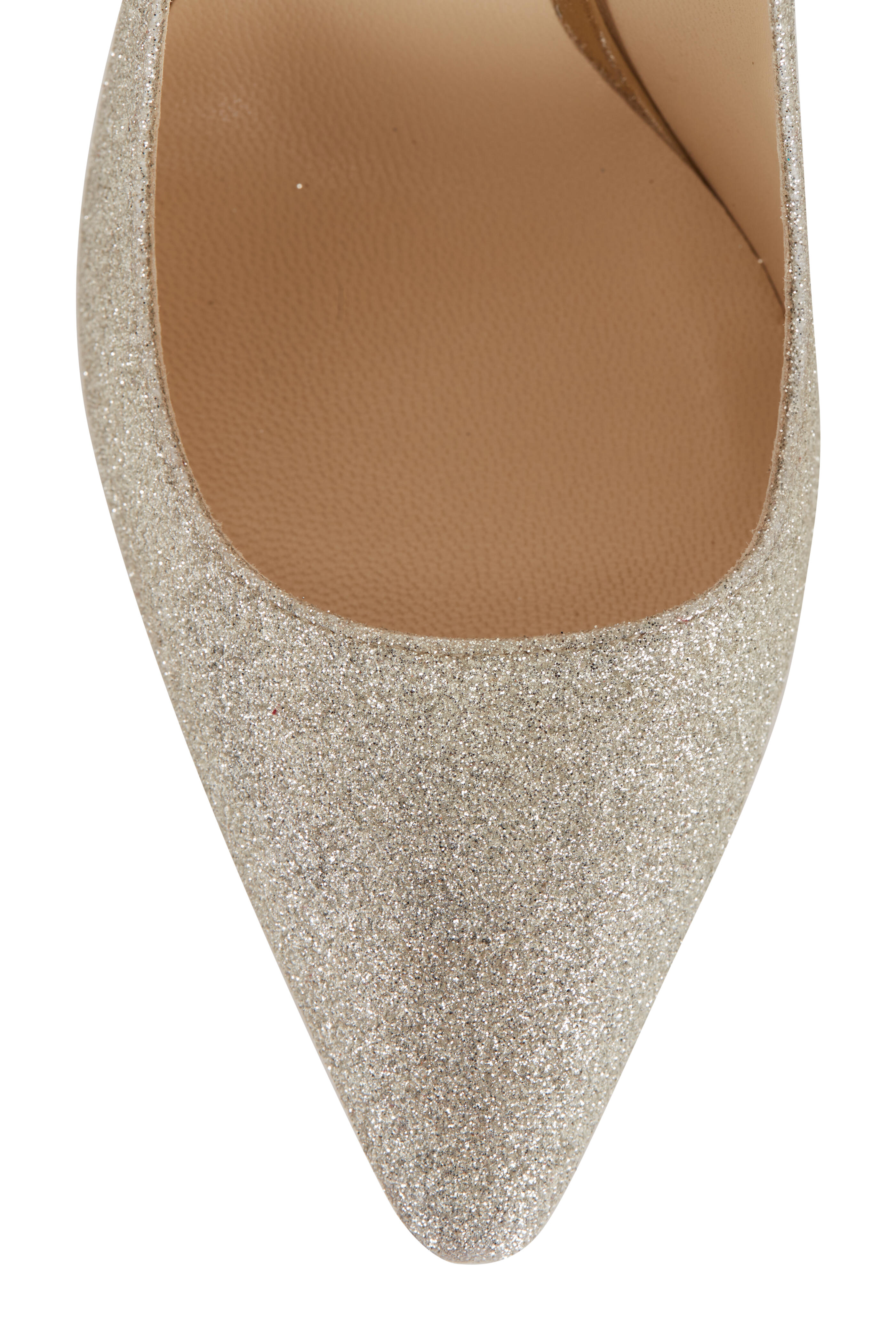 Jimmy Choo - Romy Platinum Ice Glitter Pump, 100mm
