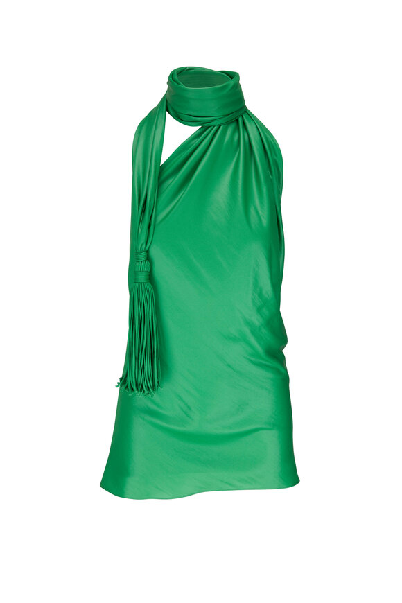 Bottega Veneta - Green Tassel One-Shoulder Top