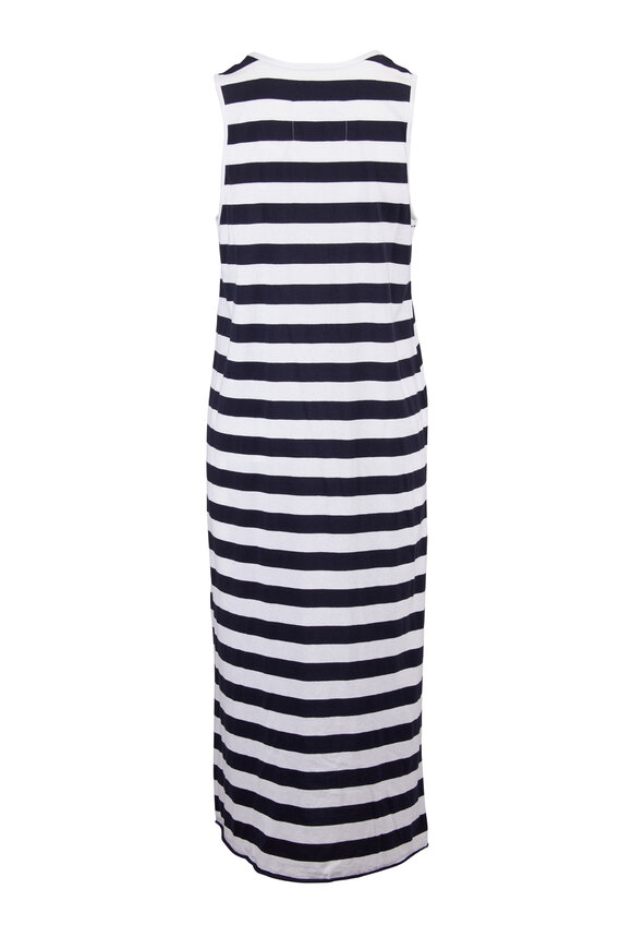 Frank & Eileen Dylan Navy Blue Stripe Maxi Dress - view 2