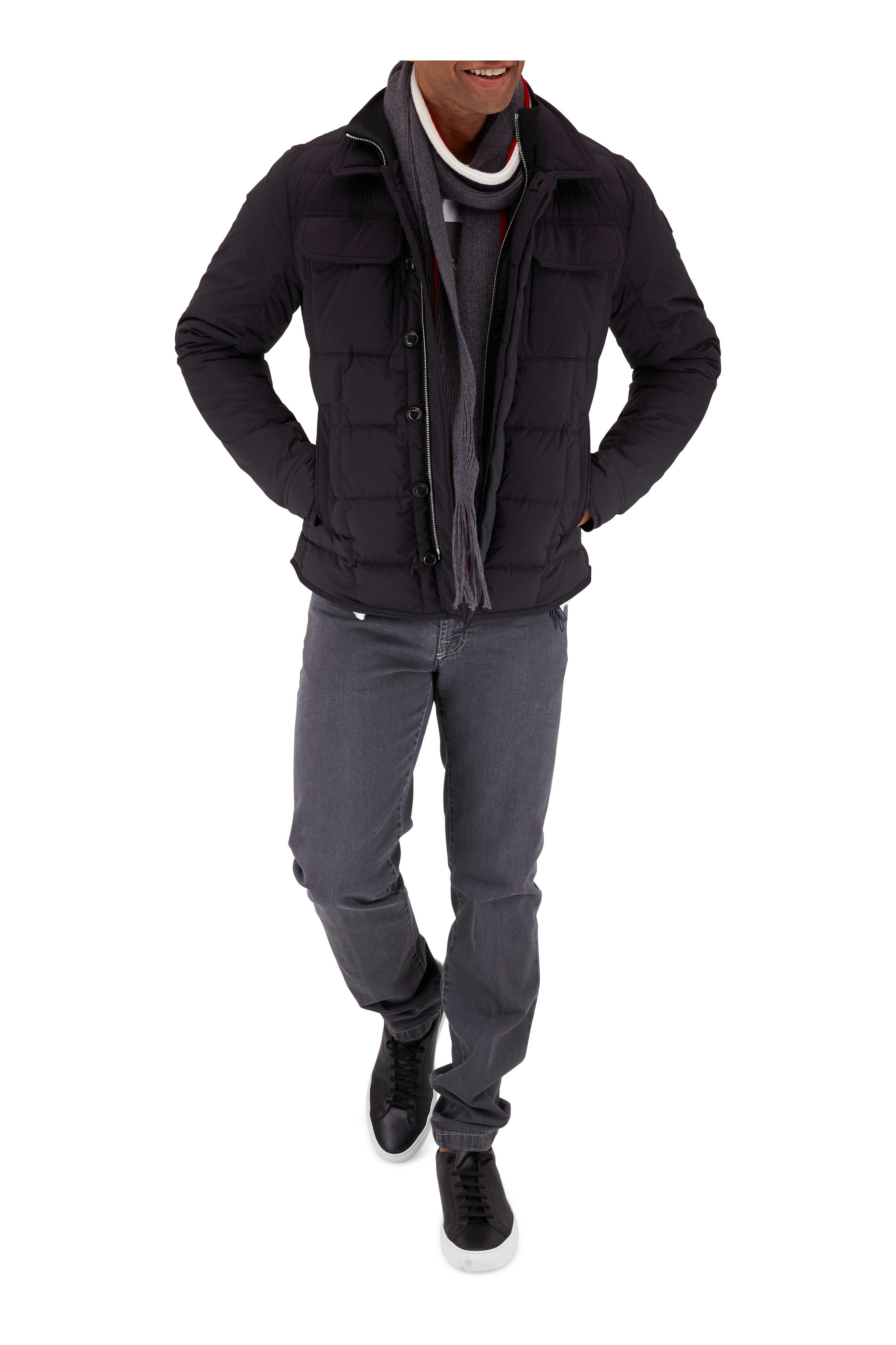 モンクレール　マント Beige Gencay Braided Trim Short Down Jacket - Short Down