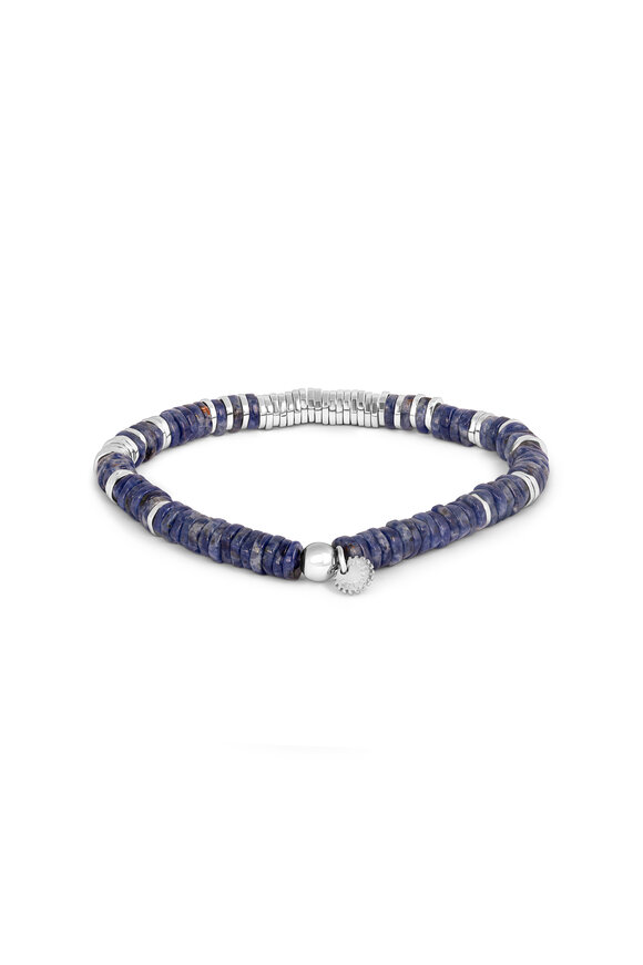 Tateossian - Sodalite Classic Disc Stretch Bracelet