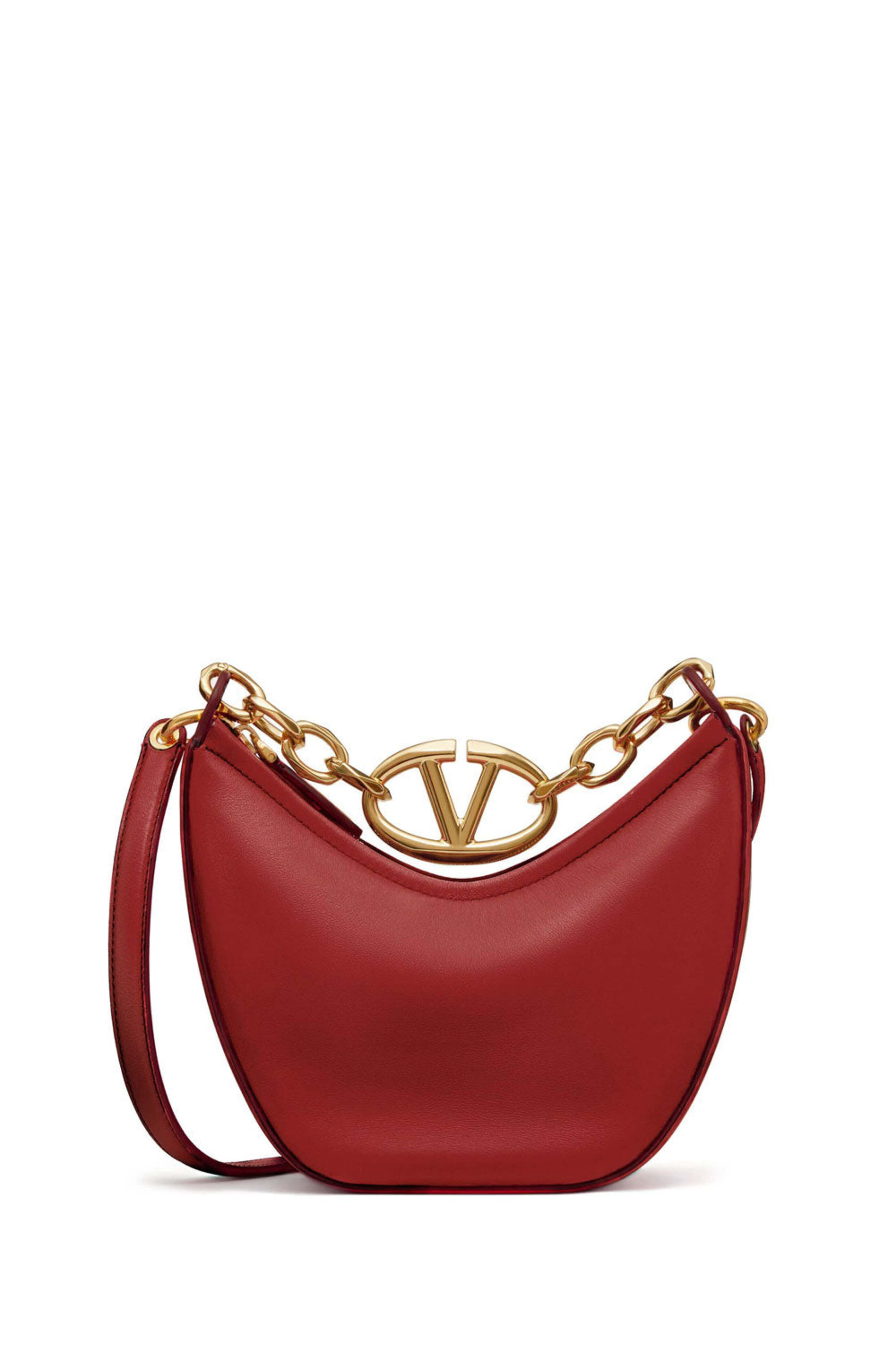Valentino Garavani - Mini Moon Vlogo Hobo Bag in Rosso