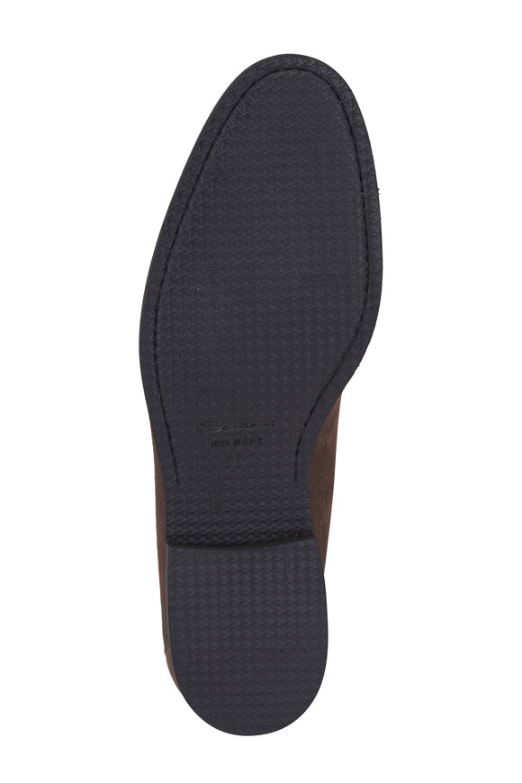 Santoni Haileigh Brown Exclusive Suede Penny Loafer - view 4