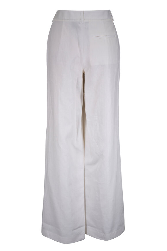 TWP Slim Demie Ivory Linen Pant - view 2