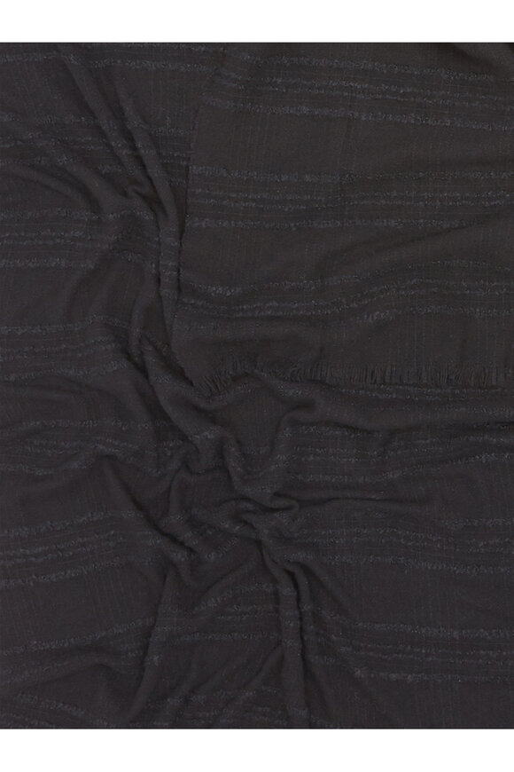 Alonpi - Region Black Cashmere & Silk Throw