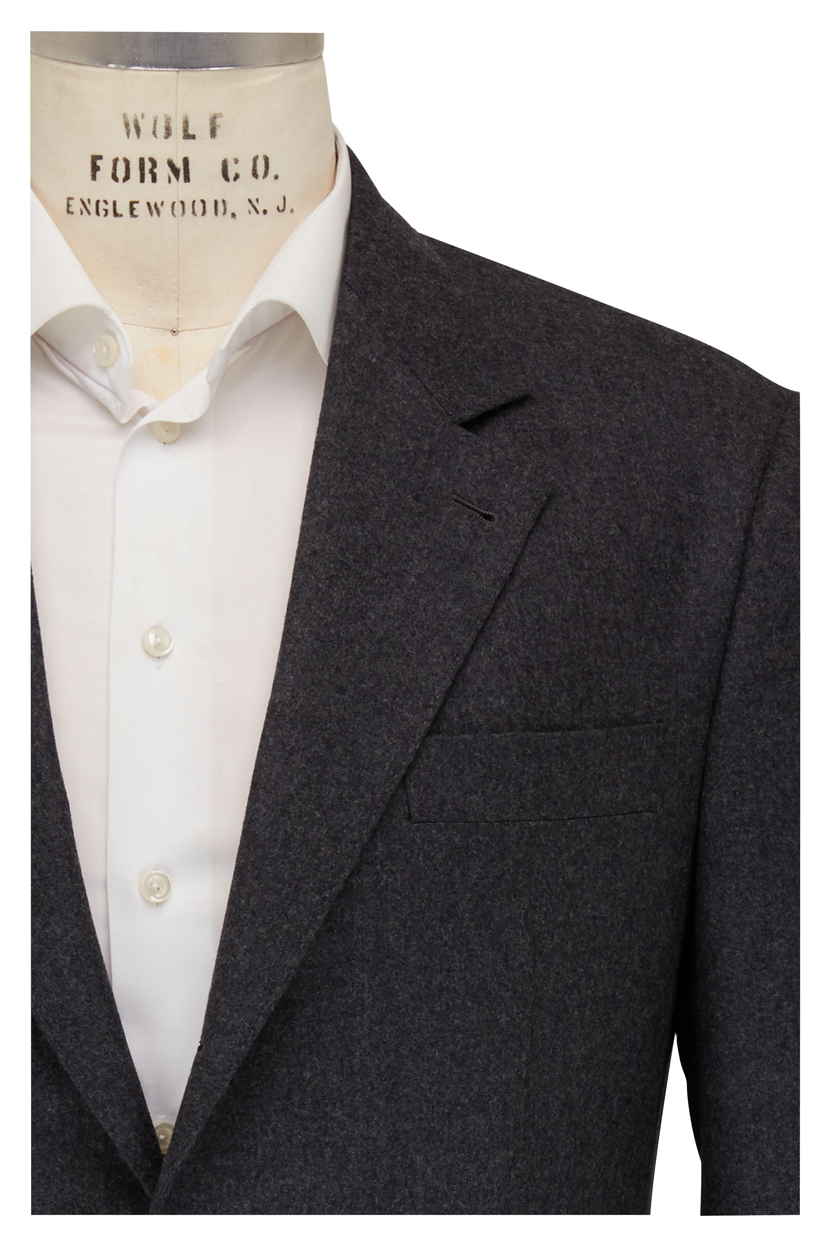 Brunello Cucinelli - Charcoal Virgin Wool Suit