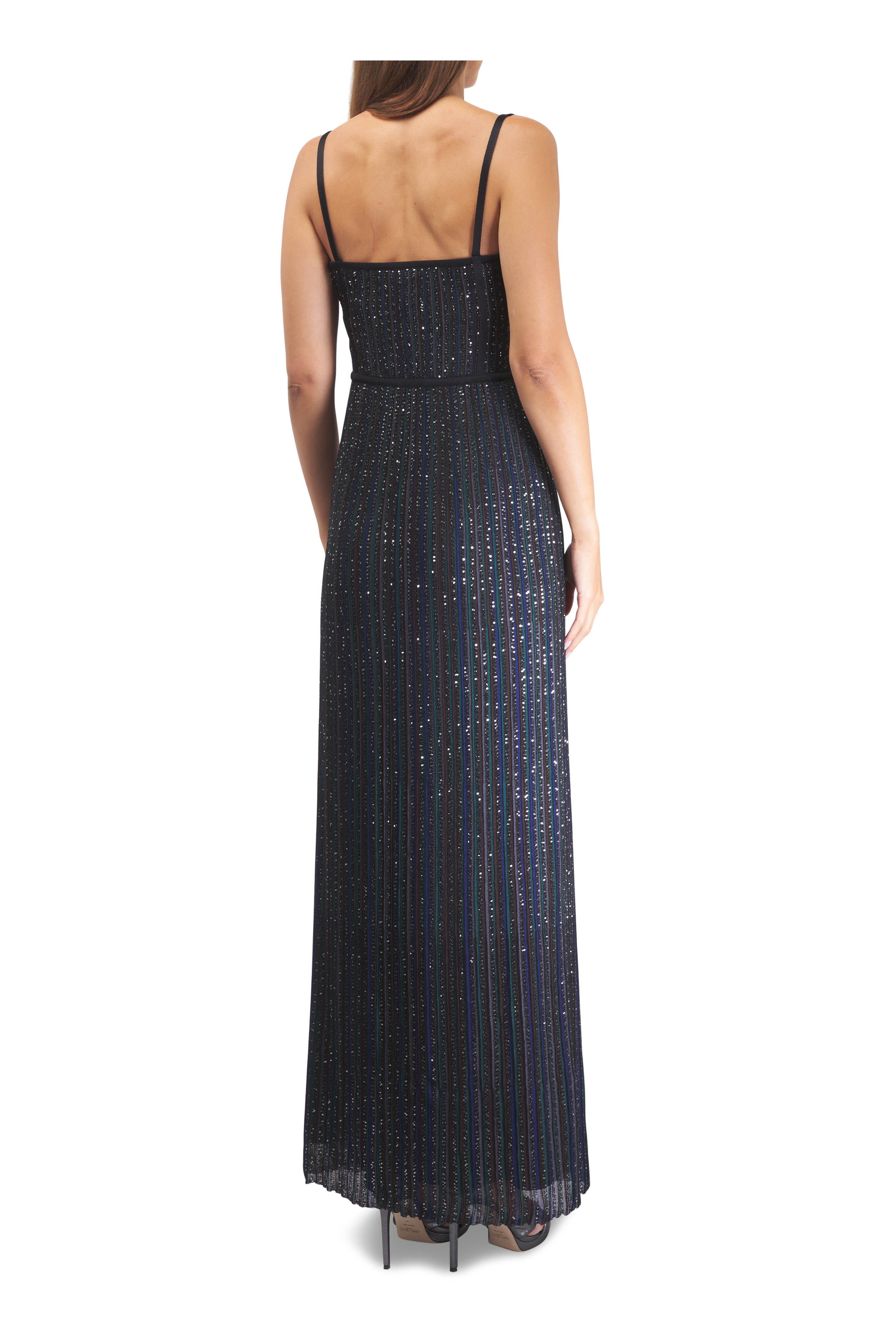 Missoni - Green & Black Sequin Maxi Dress