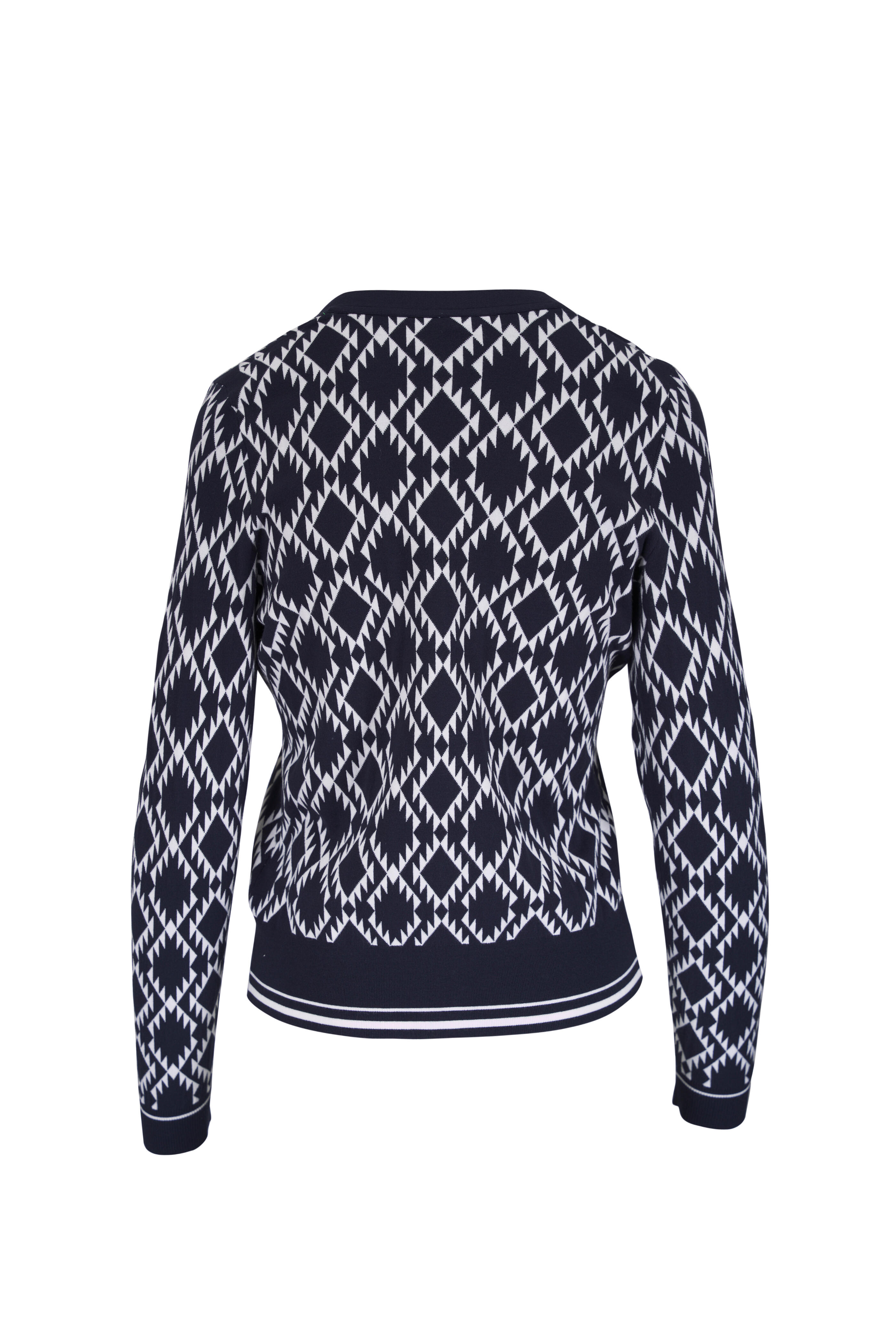 Bogner - Amber Navy Geo Print Cardigan