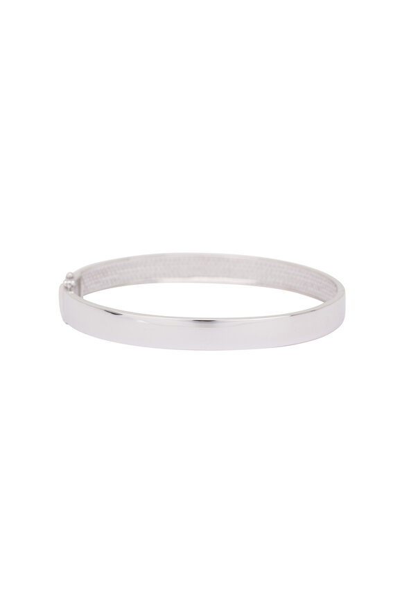 Kai Linz 14k White Gold Scintillate White Diamond Bangle - view 2