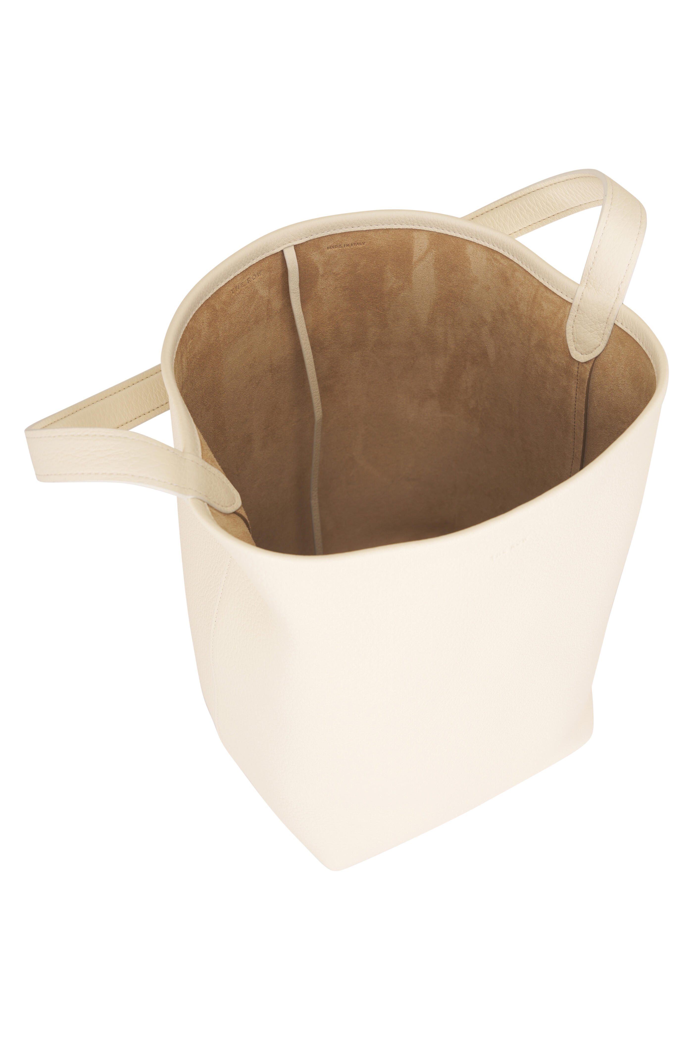 The Row - Medium N/S Park Ivory Leather Tote
