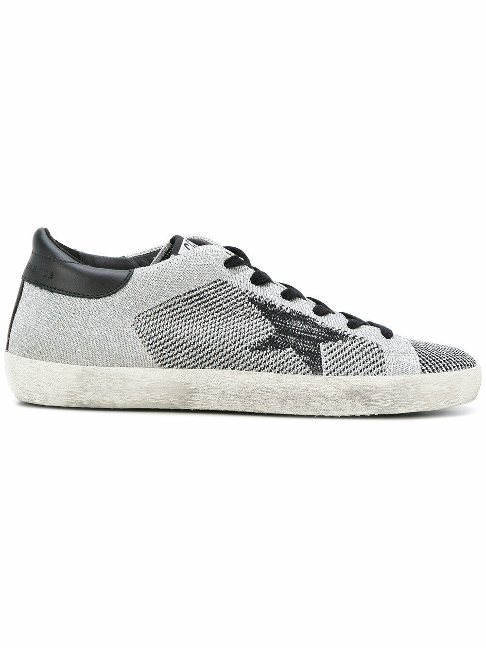 Golden Goose - Women's Superstar Metallic Silver Knit Sneaker