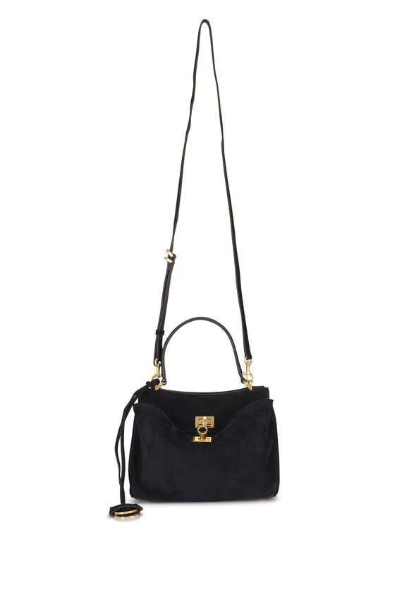Balenciaga Mini Rodeo Black Suede Top Handle Bag - view 1