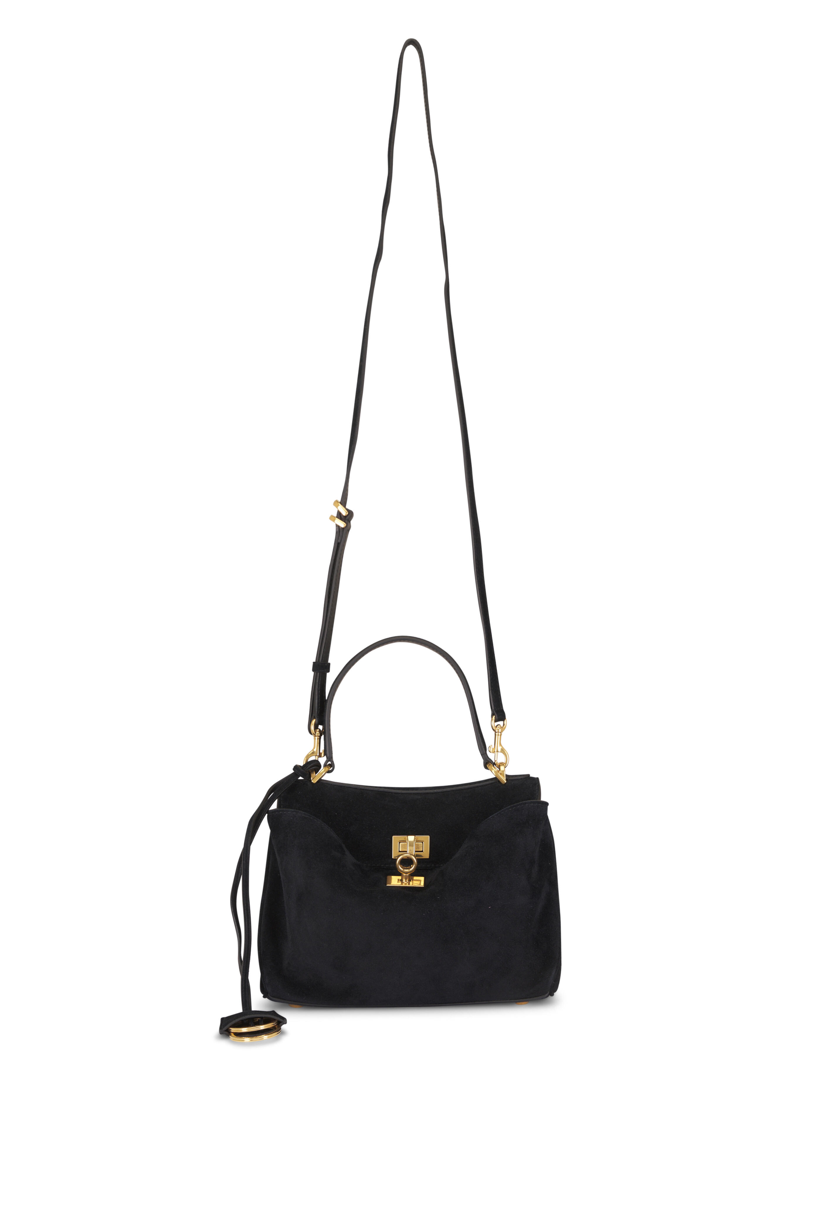 Balenciaga - Mini Rodeo Black Suede Top Handle Bag