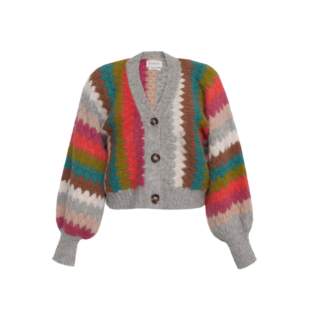 Eleven Six - Multi Knit Charlie Cardigan | Mitchell Stores