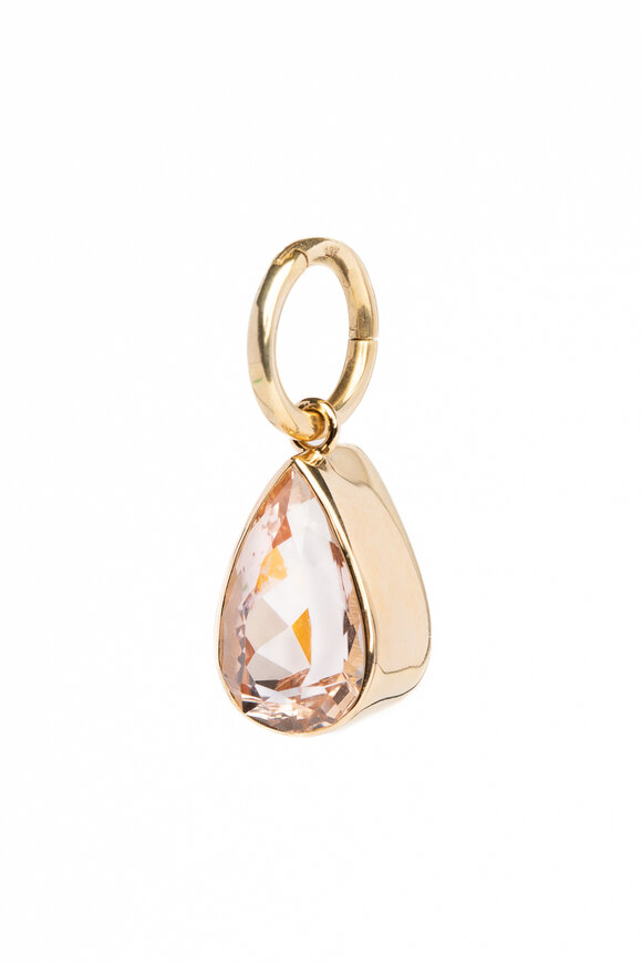 Genevieve Lau 14k Yellow Gold Pink Morganite Philadelphia Charm - view 2