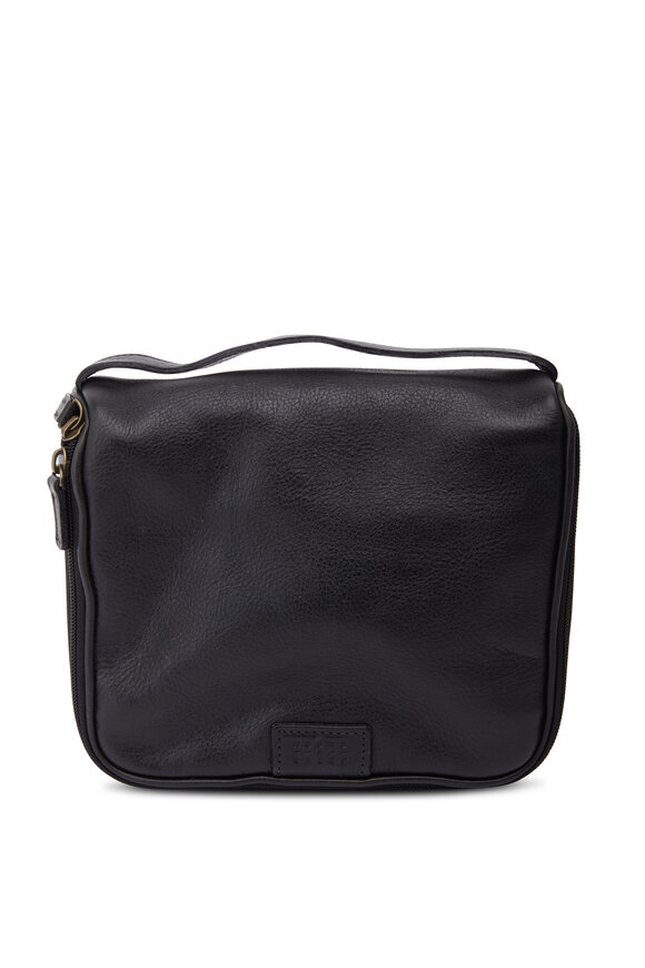 Moore & Giles - Black Leather Messenger Bag