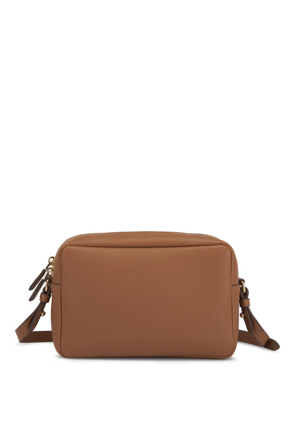 Prada - Zip Camera Caramel Soft Leather Crossbody Bag