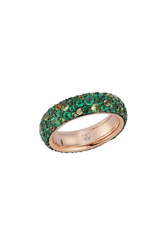 Walters Faith - OC x WF 18K Emerald & Tsavorite Band Ring