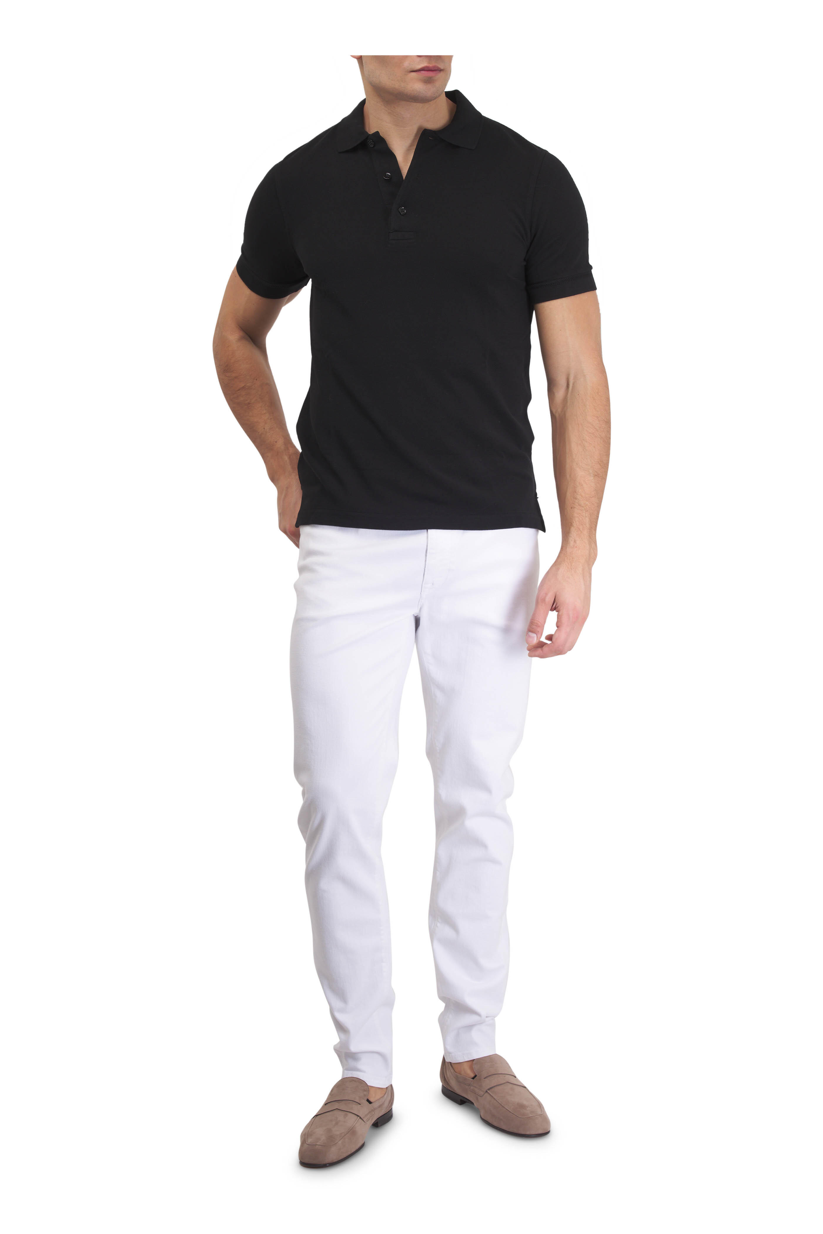 Tom Ford - Black Piqué Polo
