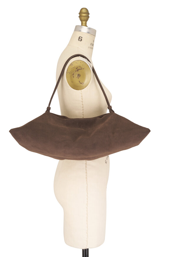 Altuzarra Origami Pewter Suede Shoulder Bag - view 8